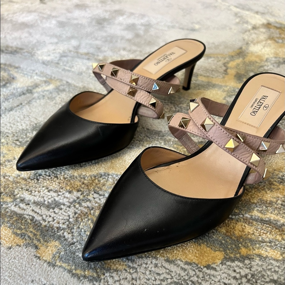 Valentino Garavani Crisscross Rockstud Mules